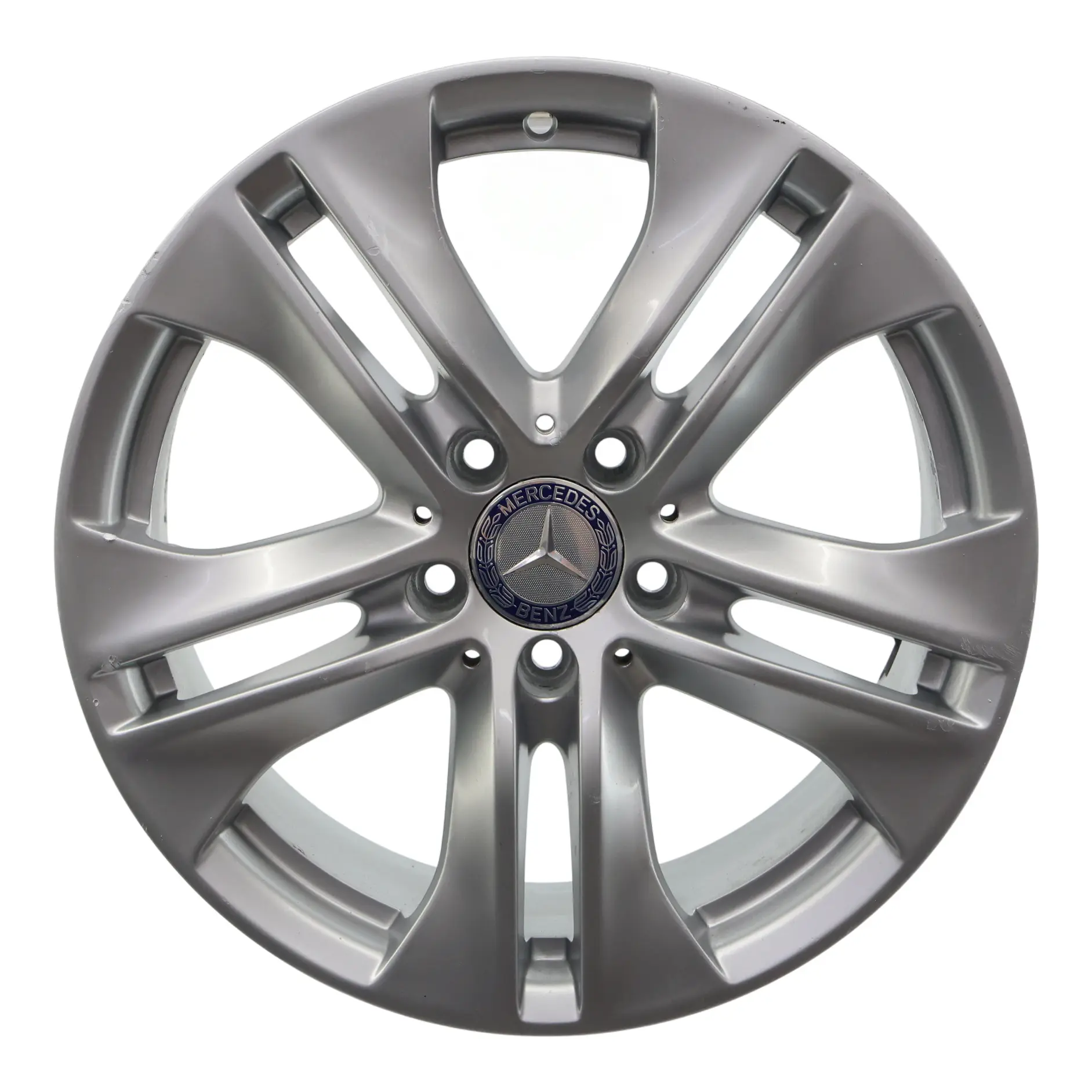 Mercedes W212 Silver Alloy Wheel Rim 5-Double Spoke 17" ET:48 8J A2124010902