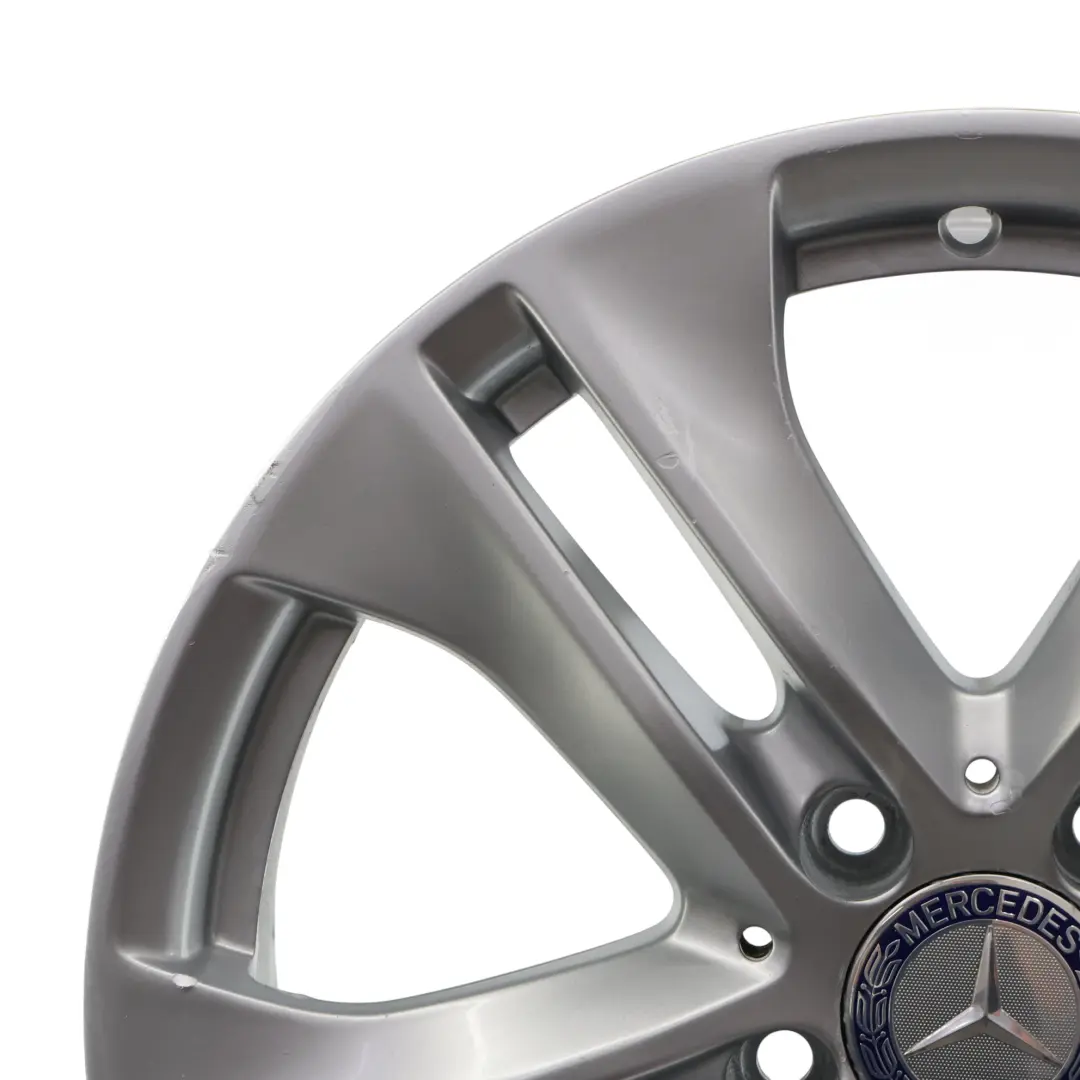 Alloy Wheel Rim 5-Double Spoke 17" ET:48 8J to Mercedes W212 Silver with Part number A2124010902 Mercedes W212 Silver Alloy Wheel Rim 5-Double Spoke 17" ET:48 8J - SKU A2124010902-4 - Part number A2124010902
