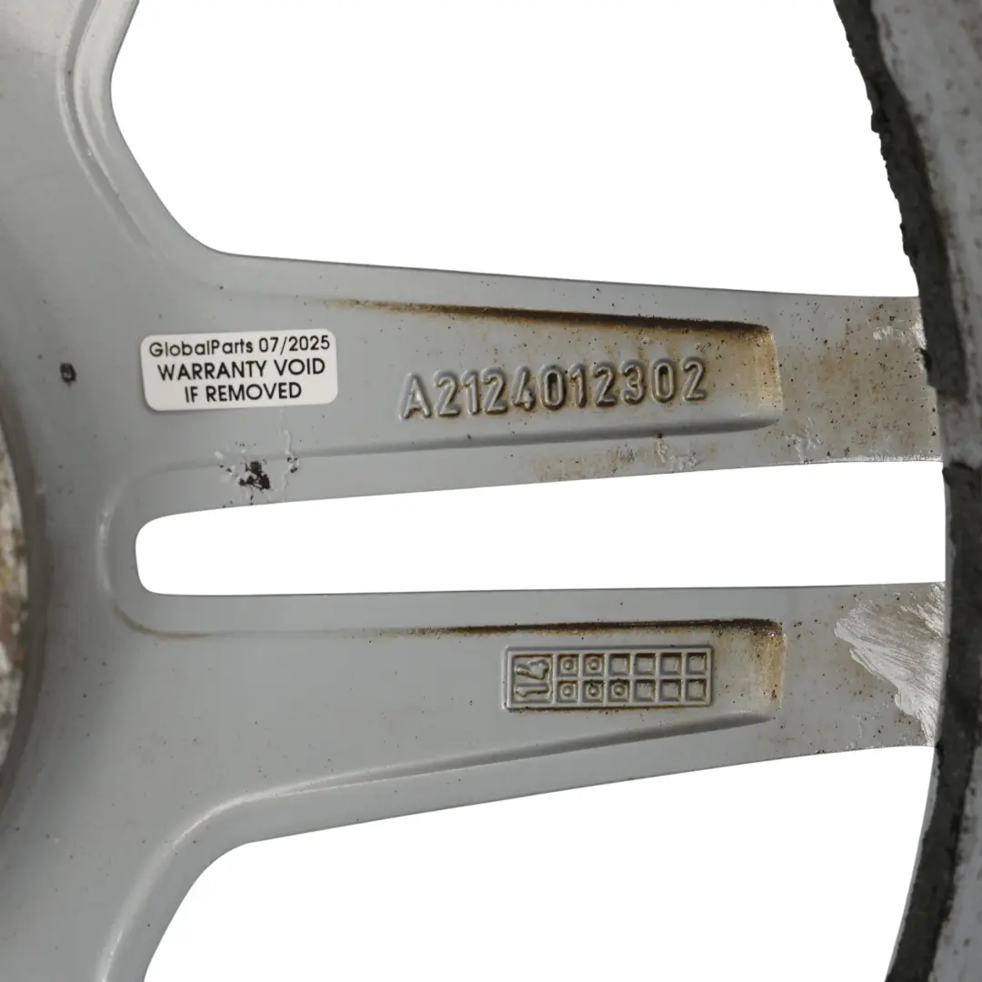 Mercedes W212 Rear Axle Silver Alloy Wheel Rim 18" ET:48 8,5J - SKU A2124012302-1 - Part number A2124012302