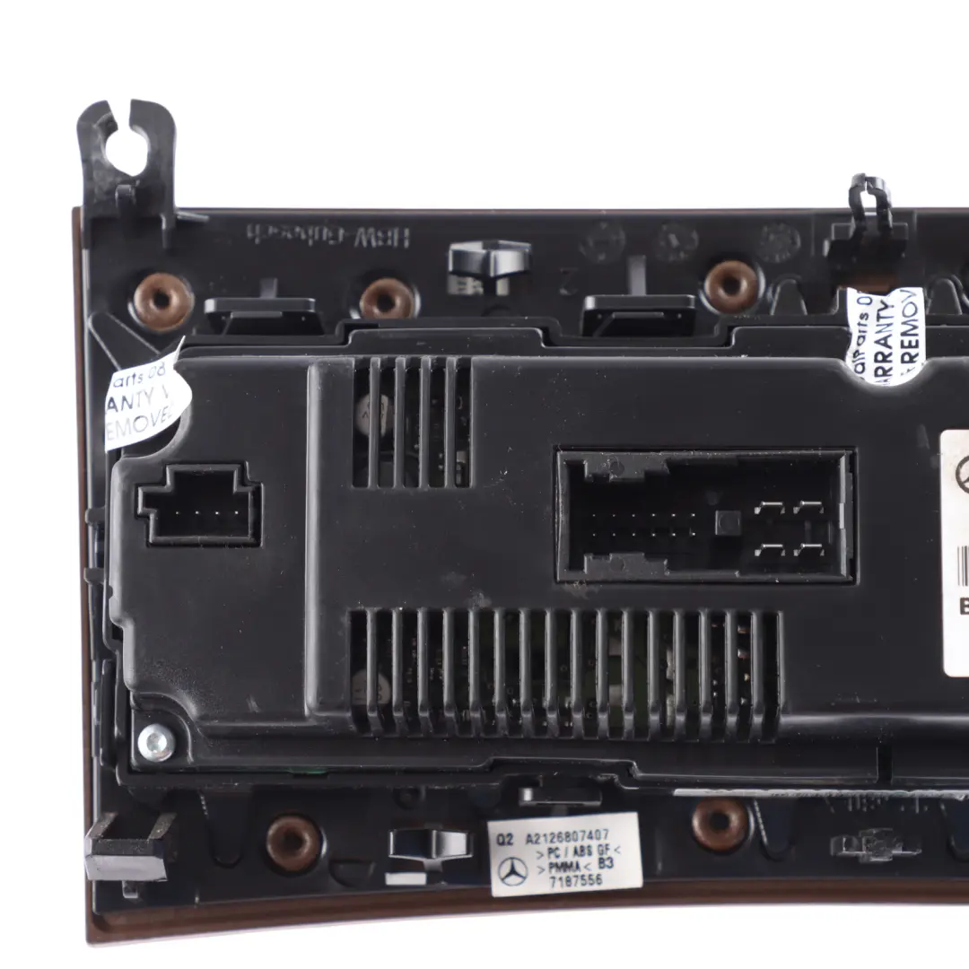Mercedes W212 Air Conditioning Unit Climate Control Switch Panel - SKU A2129008608-3 - Part number A2129008608