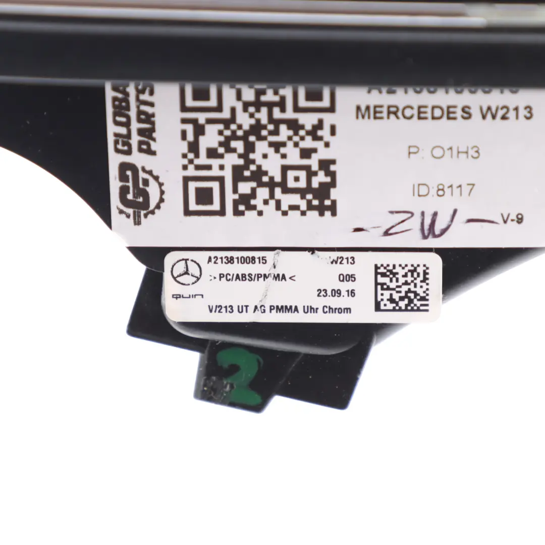 Mercedes W213 Tablero de instrumentos Cubierta Centro Ambiente - SKU A2138100815 - Número de pieza A2138100815