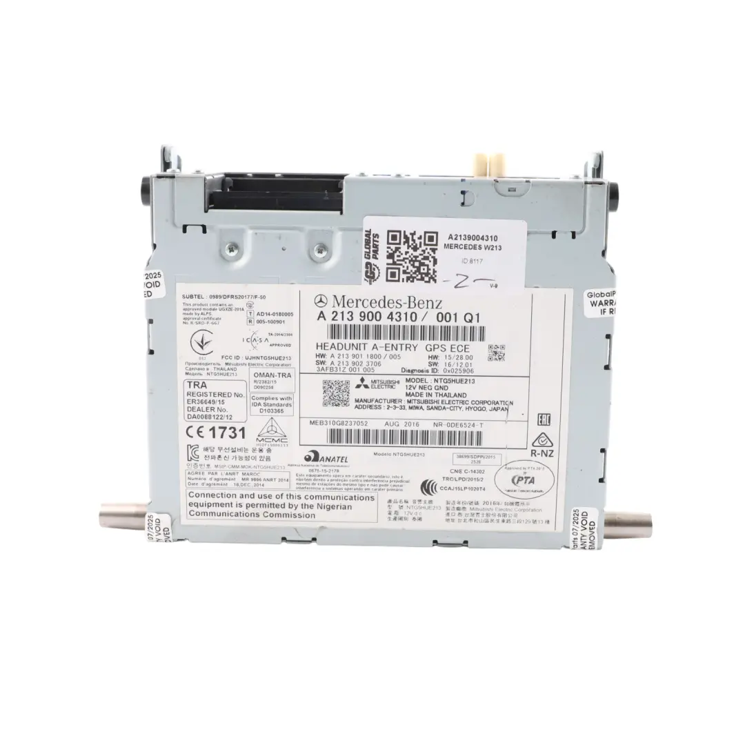 Head Unit Radio Navigation Media Player Unit to Mercedes W213 C238 with Part number A2139004310 Mercedes W213 C238 Head Unit Radio Navigation Media Player Unit - SKU A2139004310 - Part number A2139004310