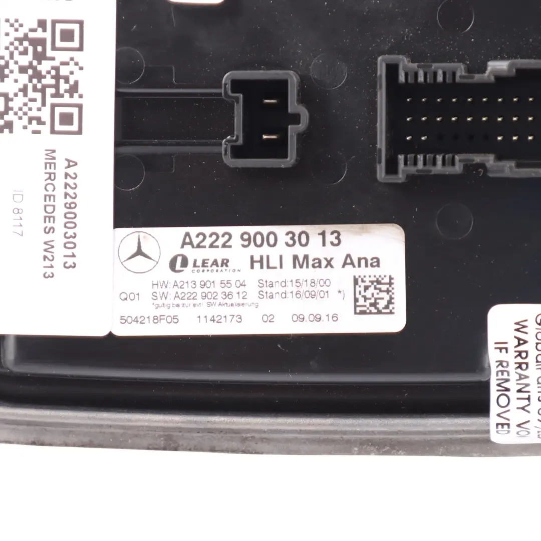 Headlight Ballast Control Module Unit ECU to Mercedes W213 with Part number A2229003013 Mercedes W213 Headlight Ballast Control Module Unit ECU - SKU A2229003013 - Part number A2229003013