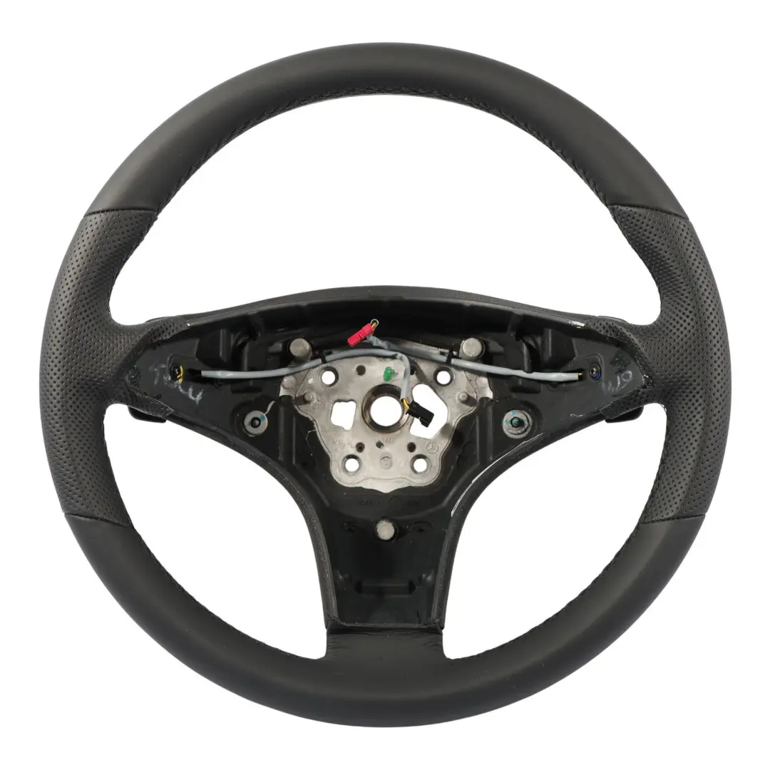 Mercedes SLK R171 CLS C219 Steering Wheel NEW Black Leather Paddles - SKU A2304603718-1 - Part number A2304603718
