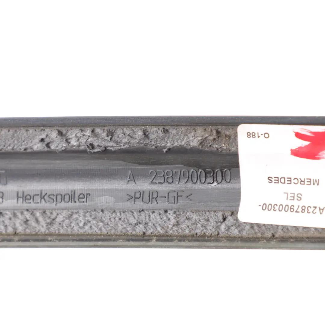 Spoiler AMG Boot Lid Cover Selenite Grey Metallic - 992 to Mercedes A238 Tailgate with Part number A2387900300 Mercedes A238 Tailgate Spoiler AMG Boot Lid Cover Selenite Grey Metallic - 992 - SKU A2387900300-SEL - Part number A2387900300