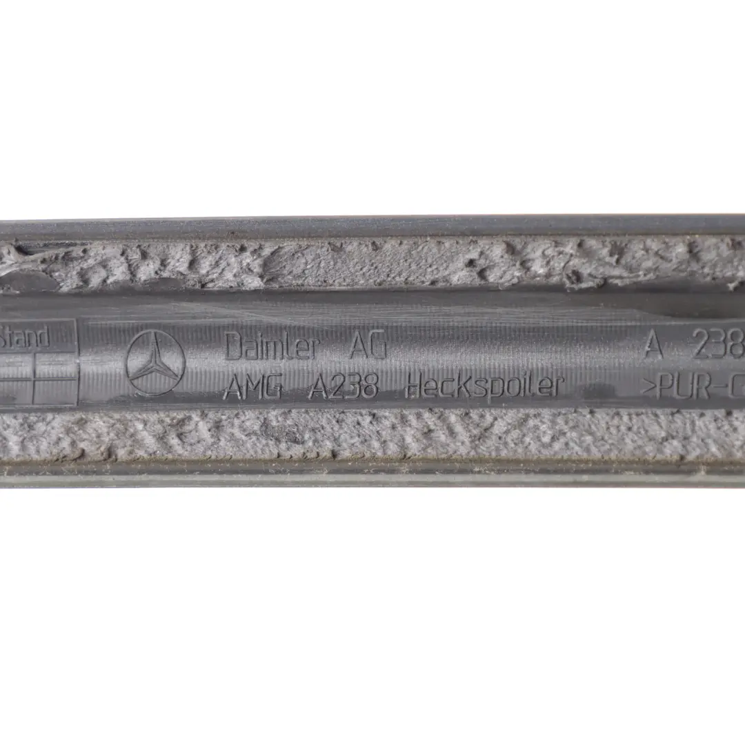 Spoiler AMG Boot Lid Cover Selenite Grey Metallic - 992 to Mercedes A238 Tailgate with Part number A2387900300 Mercedes A238 Tailgate Spoiler AMG Boot Lid Cover Selenite Grey Metallic - 992 - SKU A2387900300-SEL - Part number A2387900300