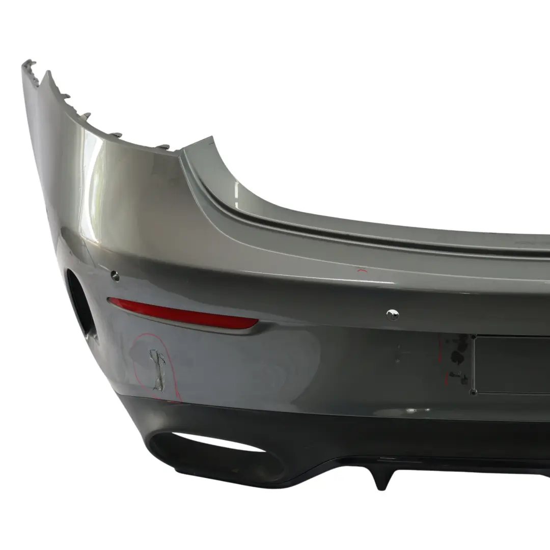 Bumper Rear Trim Panel Cover AMG Selenite Grey Metallic - 992 to Mercedes C238 with Part number A2388858000 Mercedes C238 Bumper Rear Trim Panel Cover AMG Selenite Grey Metallic - 992 - SKU A2388858000-SEL - Part number A2388858000