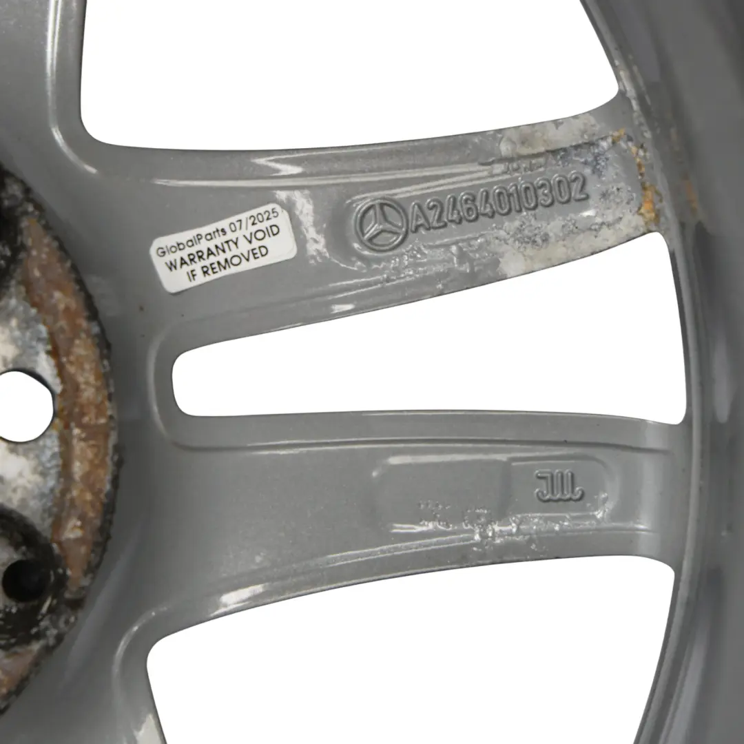 Mercedes W176 Wheel Alloy Rim 17" 5 Double Spoke ET:52.5 7.5J - SKU A2464010302-2 - Part number A2464010302
