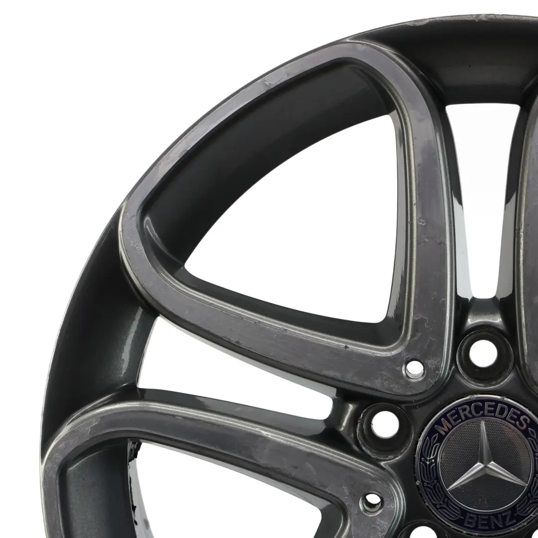 Mercedes W176 Wheel Alloy Rim 17" 5 Double Spoke ET:52.5 7.5J - SKU A2464010302-2 - Part number A2464010302