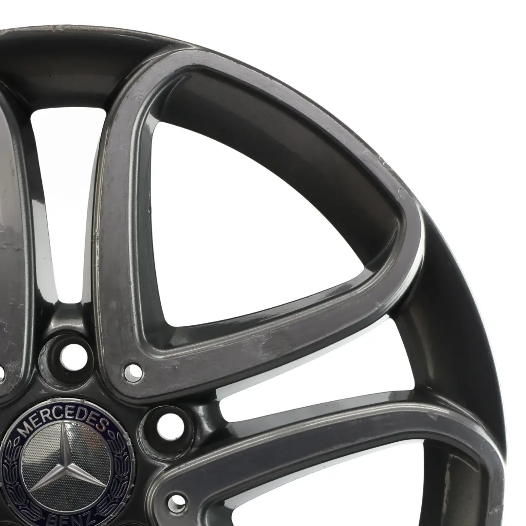 Mercedes W176 Wheel Alloy Rim 17" 5 Double Spoke ET:52.5 7.5J - SKU A2464010302-2 - Part number A2464010302