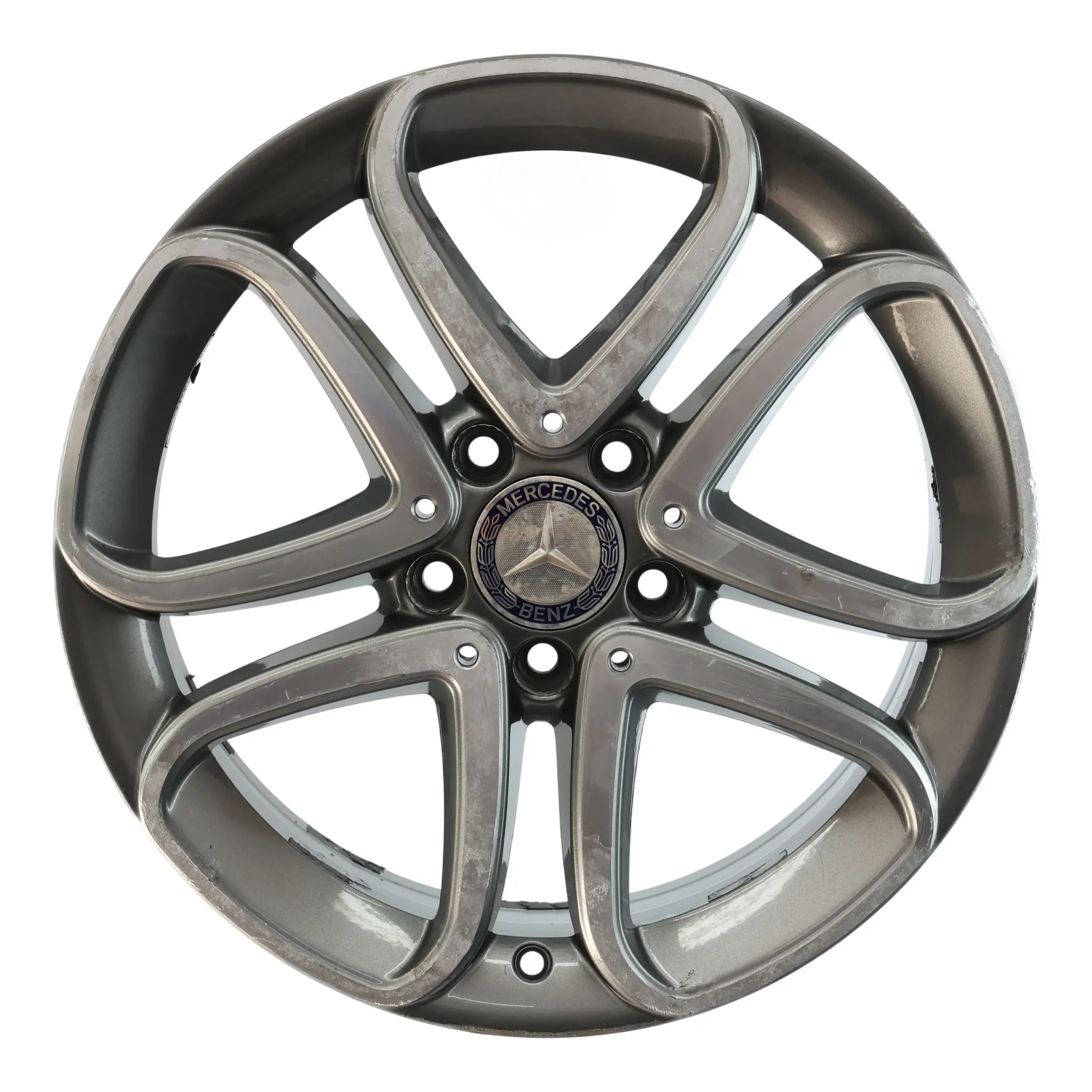 Mercedes W176 Wheel Rim Alloy 17" 5 Double Spoke ET:52.5 7.5J A2464010302