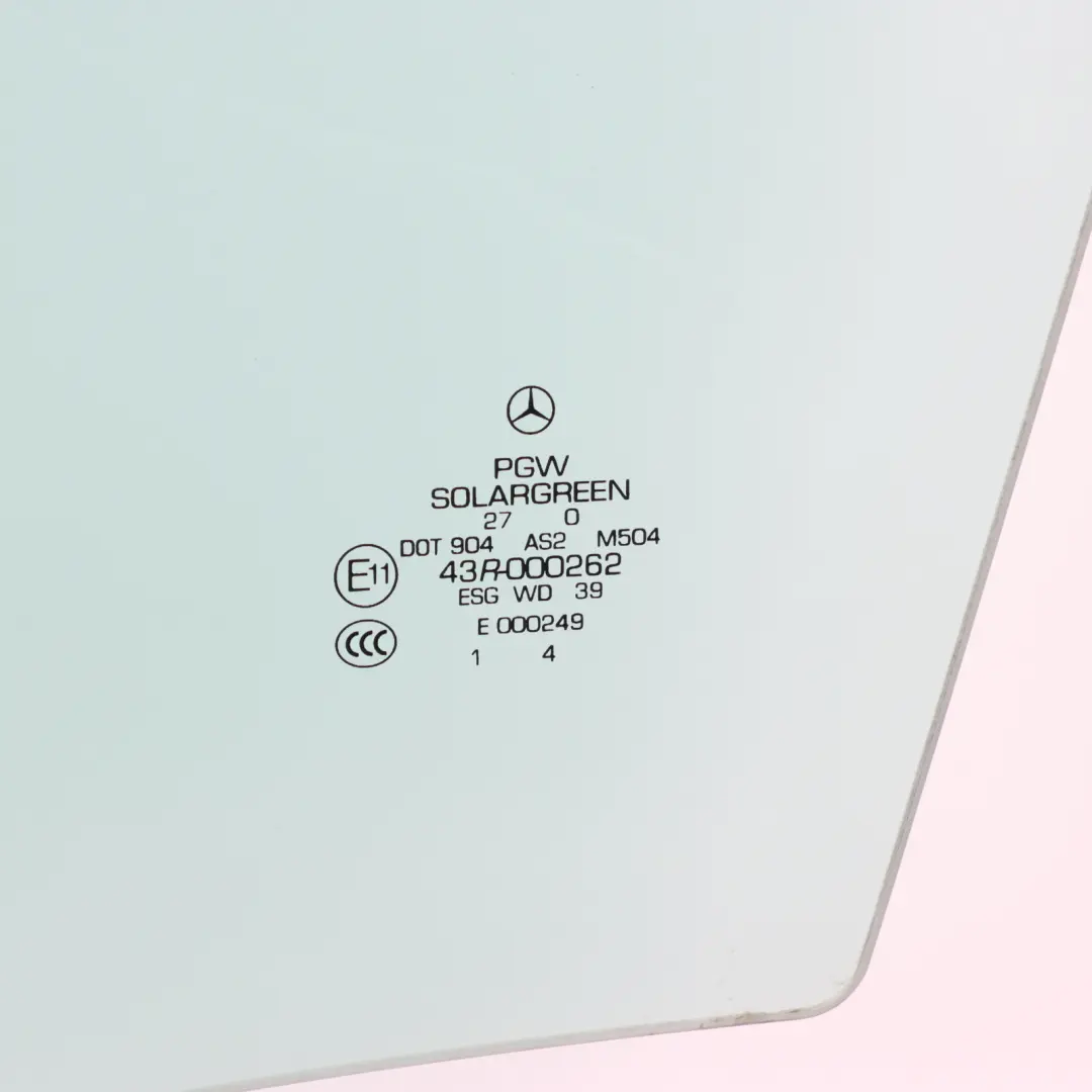Door Window Glass Front Left N/S Solargreen AS2 to Mercedes W251 with Part number A2517250110 Mercedes W251 Door Window Glass Front Left N/S Solargreen AS2 - SKU A2517250110 - Part number A2517250110