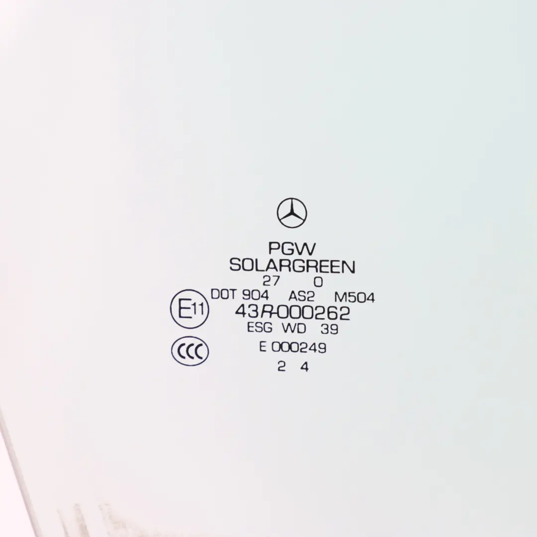 Mercedes W251 Front Door Window Glass Solargreen AS2 Right O/S - SKU A2517250210 - Part number A2517250210