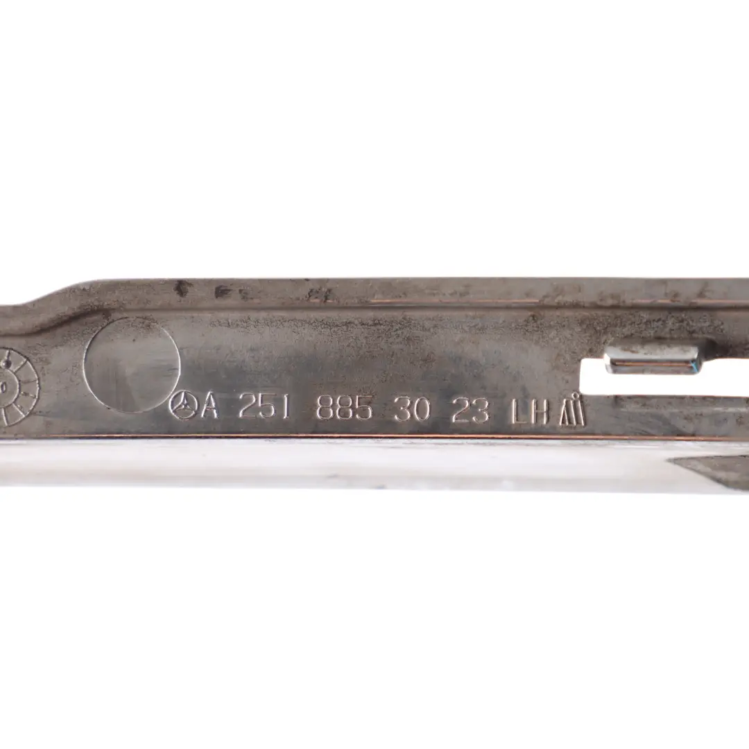 Front Bumper Daytime Light Lamp Cover Left N/S Chrome to Mercedes W251 with Part number A2518853023 Mercedes W251 Front Bumper Daytime Light Lamp Cover Left N/S Chrome - SKU A2518853023 - Part number A2518853023