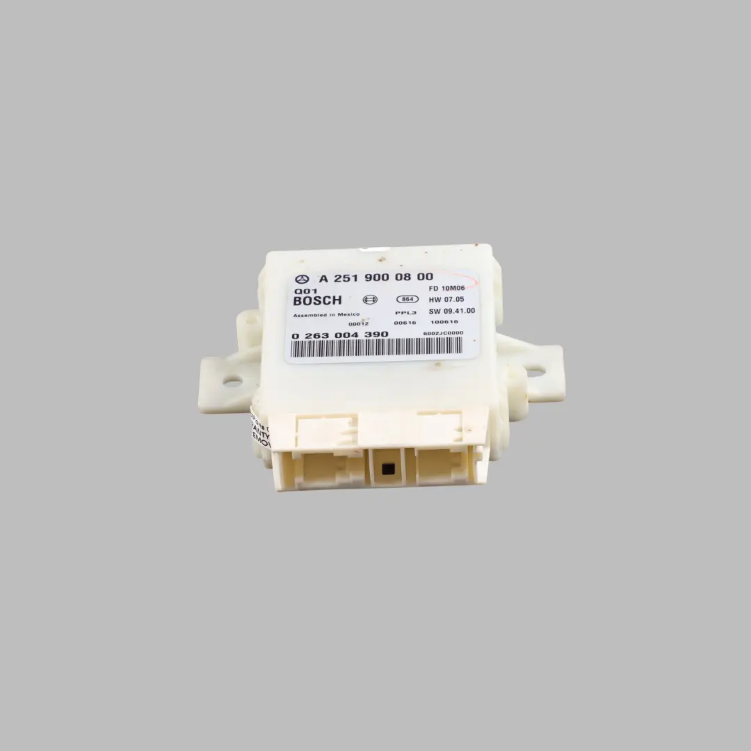 PDC Parking Assistant Control Unit Module ECU to Mercedes W251 with Part number A2519000800 Mercedes W251 PDC Parking Assistant Control Unit Module ECU - SKU A2519000800 - Part number A2519000800