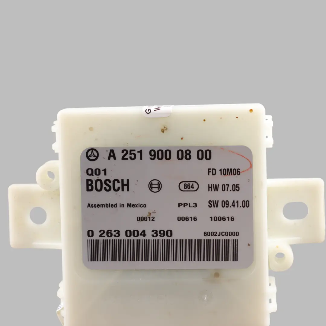 PDC Parking Assistant Control Unit Module ECU to Mercedes W251 with Part number A2519000800 Mercedes W251 PDC Parking Assistant Control Unit Module ECU - SKU A2519000800 - Part number A2519000800