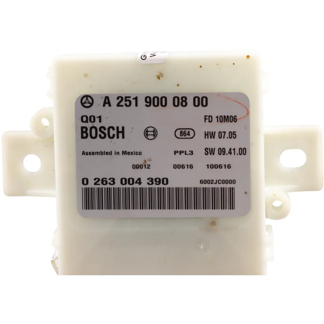 Unidad Control Módulo ECU Asistente Aparcamiento PDC para Mercedes W251 con número de pieza A2519000800 Mercedes W251 Unidad Control Módulo ECU Asistente Aparcamiento PDC - SKU A2519000800 - Número de pieza A2519000800