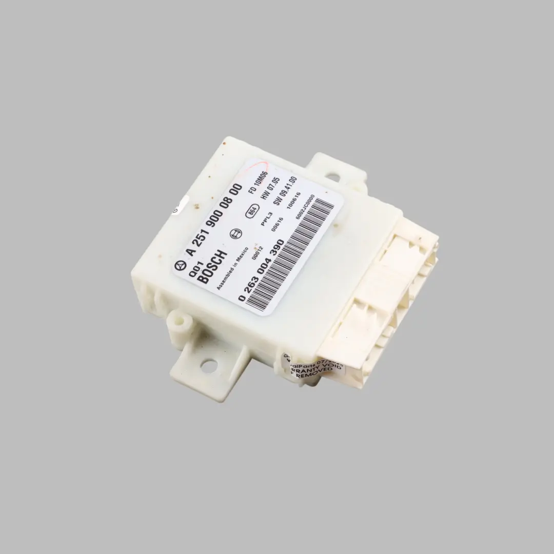 PDC Parking Assistant Control Unit Module ECU to Mercedes W251 with Part number A2519000800 Mercedes W251 PDC Parking Assistant Control Unit Module ECU - SKU A2519000800 - Part number A2519000800