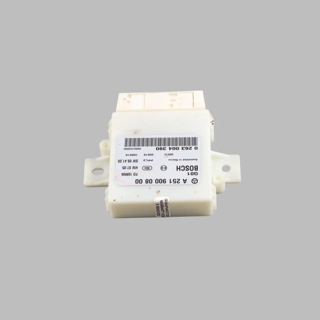PDC Parking Assistant Control Unit Module ECU to Mercedes W251 with Part number A2519000800 Mercedes W251 PDC Parking Assistant Control Unit Module ECU - SKU A2519000800 - Part number A2519000800