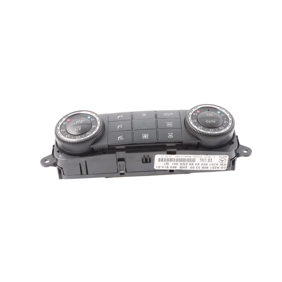 Conditioning Climate Control A/C Switch Panel to Mercedes V251 Air with Part number A2519063300 Mercedes V251 Air Conditioning Climate Control A/C Switch Panel - SKU A2519063300 - Part number A2519063300