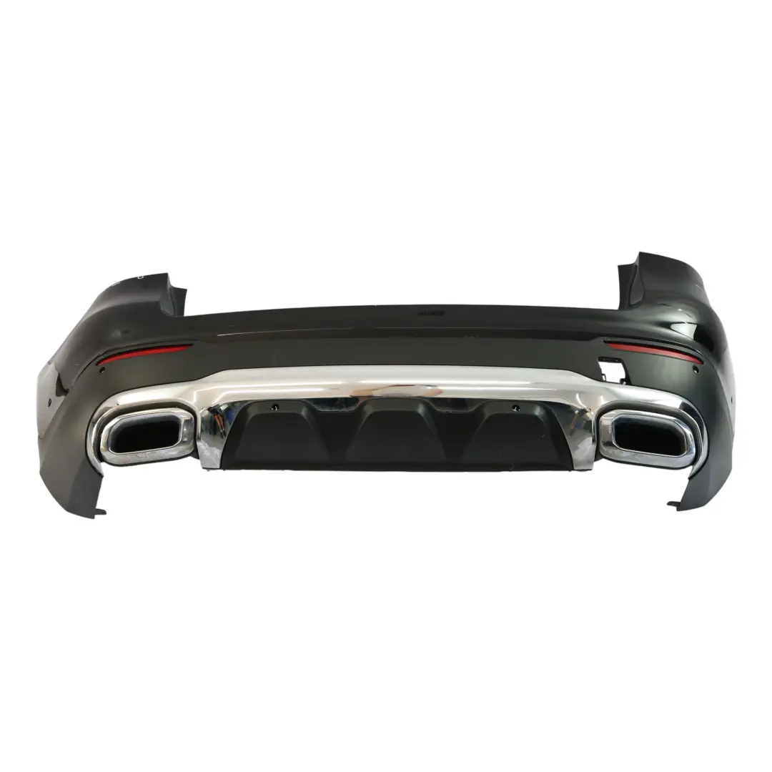 Bumper AMG Trim Panel Obsidian Black Metallic - 197 to Mercedes C253 X253 Rear with Part number A2538801403 Mercedes C253 X253 Rear Bumper AMG Trim Panel Obsidian Black Metallic - 197 - SKU A2538801403-OB - Part number A2538801403