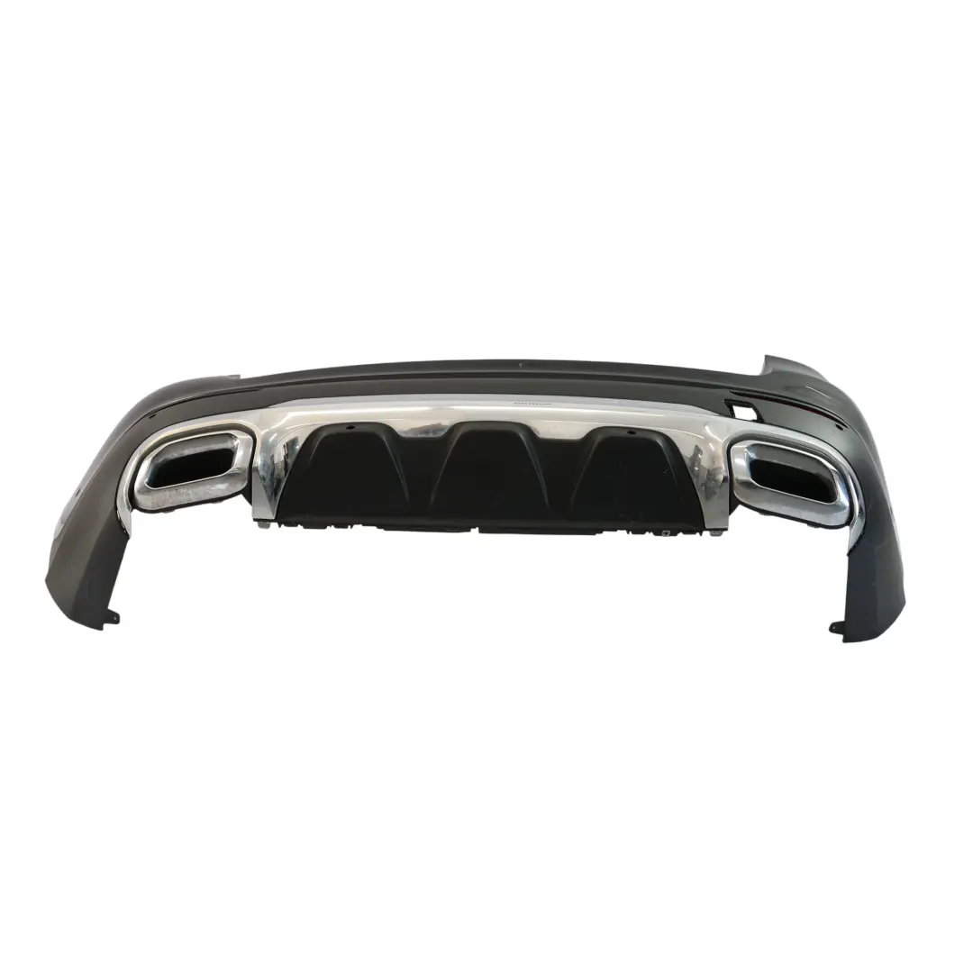 Bumper AMG Trim Panel Obsidian Black Metallic - 197 to Mercedes C253 X253 Rear with Part number A2538801403 Mercedes C253 X253 Rear Bumper AMG Trim Panel Obsidian Black Metallic - 197 - SKU A2538801403-OB - Part number A2538801403