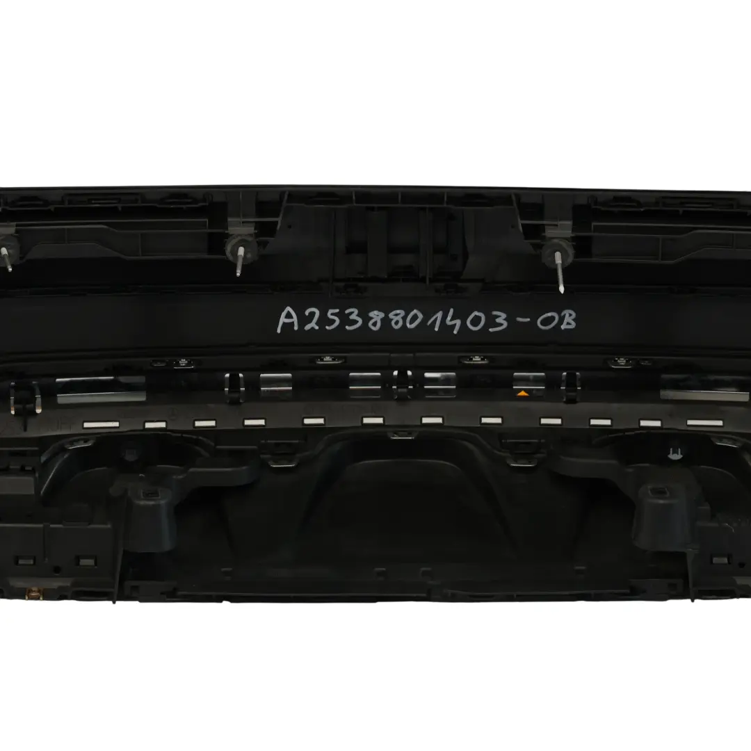 Bumper AMG Trim Panel Obsidian Black Metallic - 197 to Mercedes C253 X253 Rear with Part number A2538801403 Mercedes C253 X253 Rear Bumper AMG Trim Panel Obsidian Black Metallic - 197 - SKU A2538801403-OB - Part number A2538801403