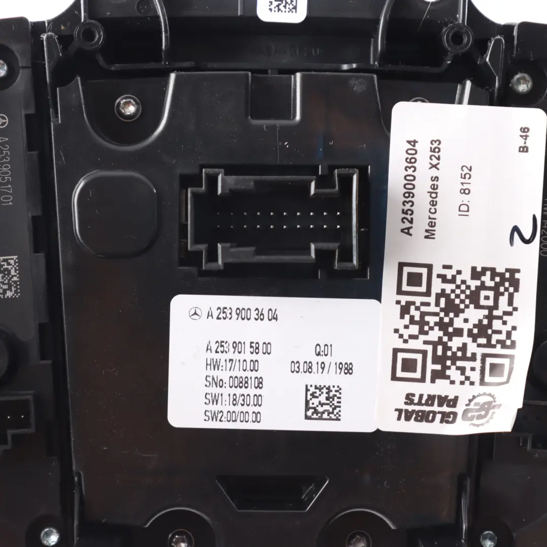 Mercedes C253 X253 Touchpad Console Switch Panel Controller - SKU A2539003604 - Part number A2539003604