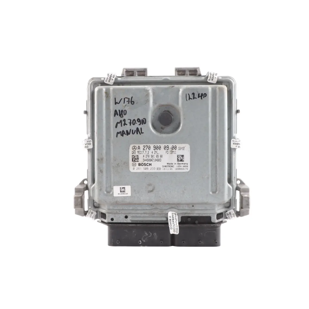 Mercedes C117 W176 A180 270.910 122HP Engine Control ECU Kit Manual - SKU A2709000900-6 - Part number A2709000900