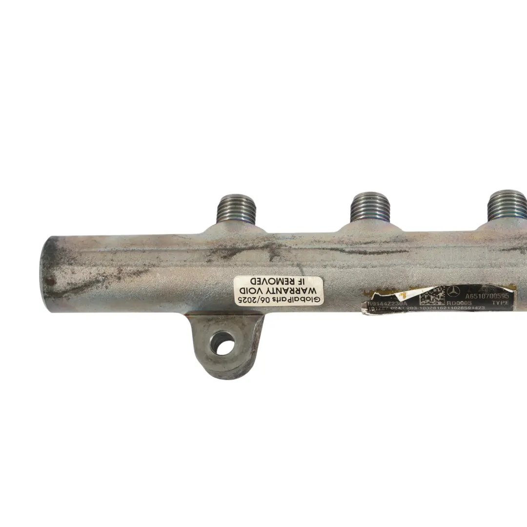 Mercedes W204 W212 Fuel Injection Rail High Pressure Fuel Rail OM651 - SKU A6510700595-1 - Part number A6510700595