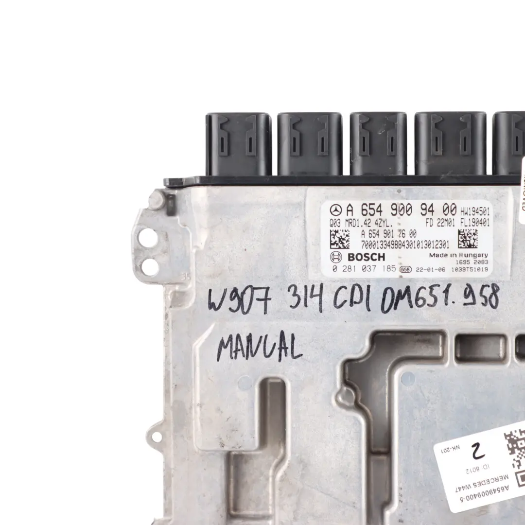 Mercedes W906 314 CDI 651.958 143HP Engine Control ECU Manual - SKU A6549009400-5 - Part number A6549009400