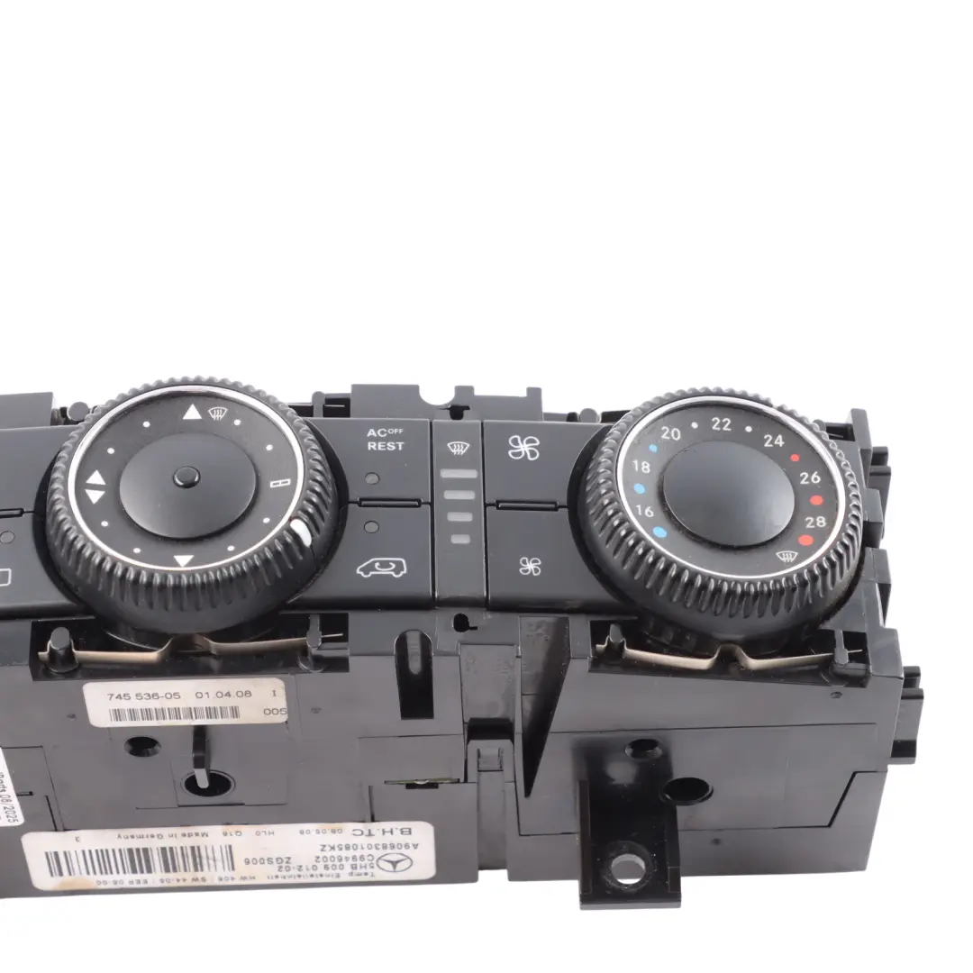 Condition Heater Climate Control Switch Panel to Mercedes W906 Air with Part number A9068301085 Mercedes W906 Air Condition Heater Climate Control Switch Panel - SKU A9068301085 - Part number A9068301085