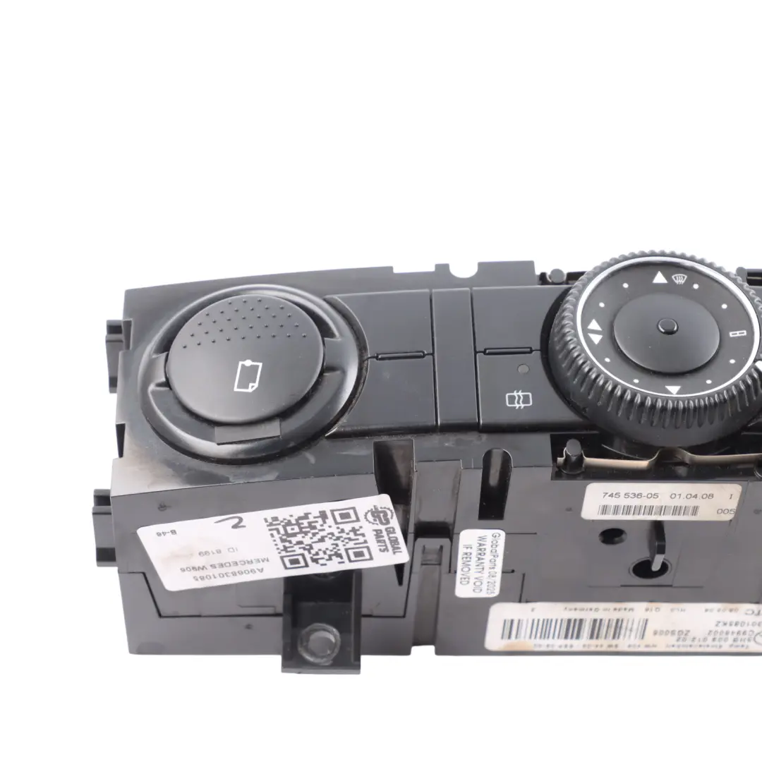 Condition Heater Climate Control Switch Panel to Mercedes W906 Air with Part number A9068301085 Mercedes W906 Air Condition Heater Climate Control Switch Panel - SKU A9068301085 - Part number A9068301085