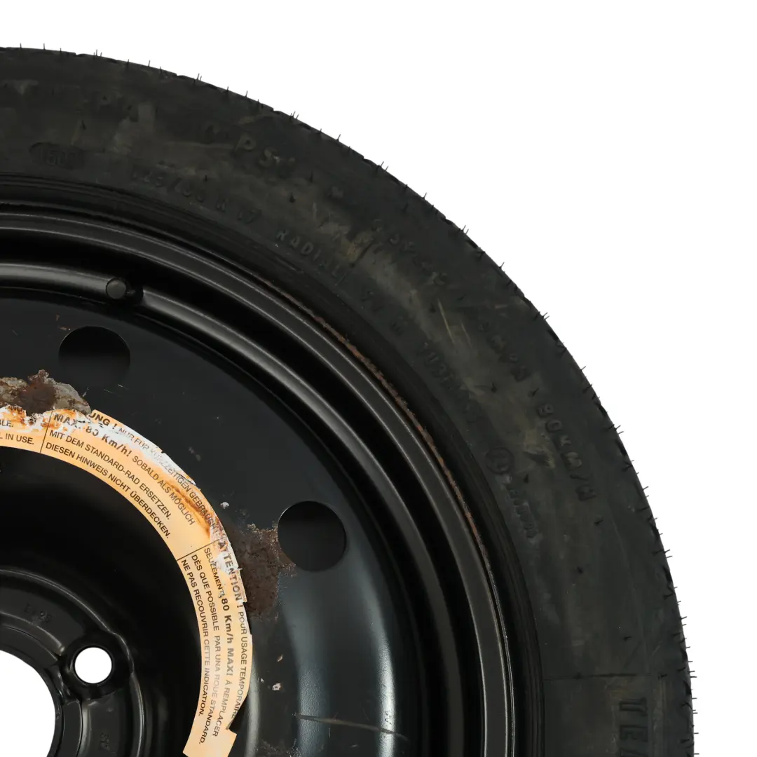 Alfa Romeo Giulietta Ersatzrad Kompaktrad Stahl R17 Continental 125/80 - SKU ALFA-ROMEO-SPARE-WHEEL - Teilenummer ALFA-ROMEO-SPARE-WHEEL