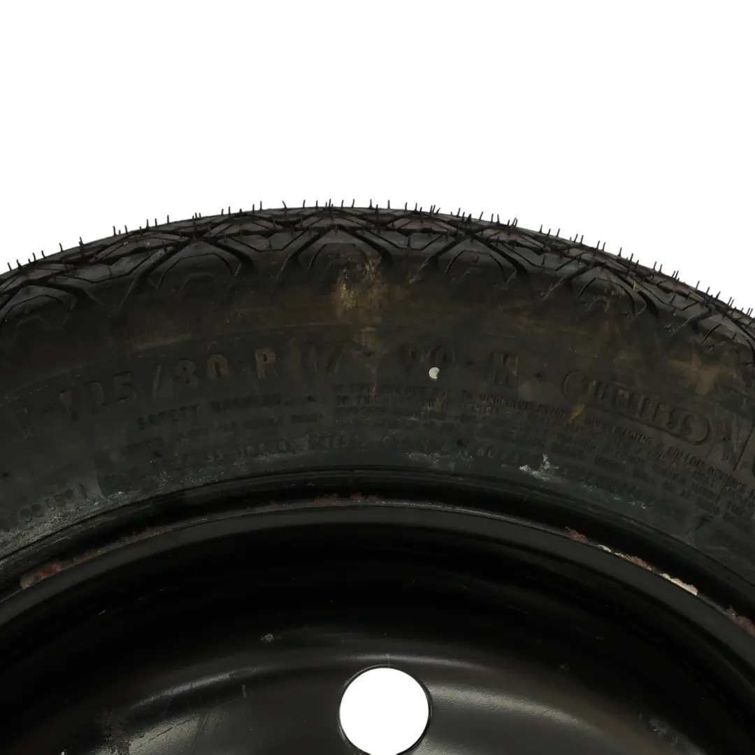 Alfa Romeo Giulietta Spare Wheel Compact Steel Wheel R17 Continental 125/80 - SKU ALFA-ROMEO-SPARE-WHEEL - Part number ALFA-ROMEO-SPARE-WHEEL