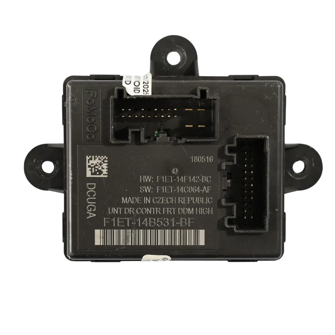 Moduł Sterownik Drzwi Lewy Przód ECU do Ford Transit Connect o numerze F1ET-14F142-BC Ford Transit Connect Moduł Sterownik Drzwi Lewy Przód ECU - SKU F1ET-14F142-BC - Numer Części F1ET-14F142-BC