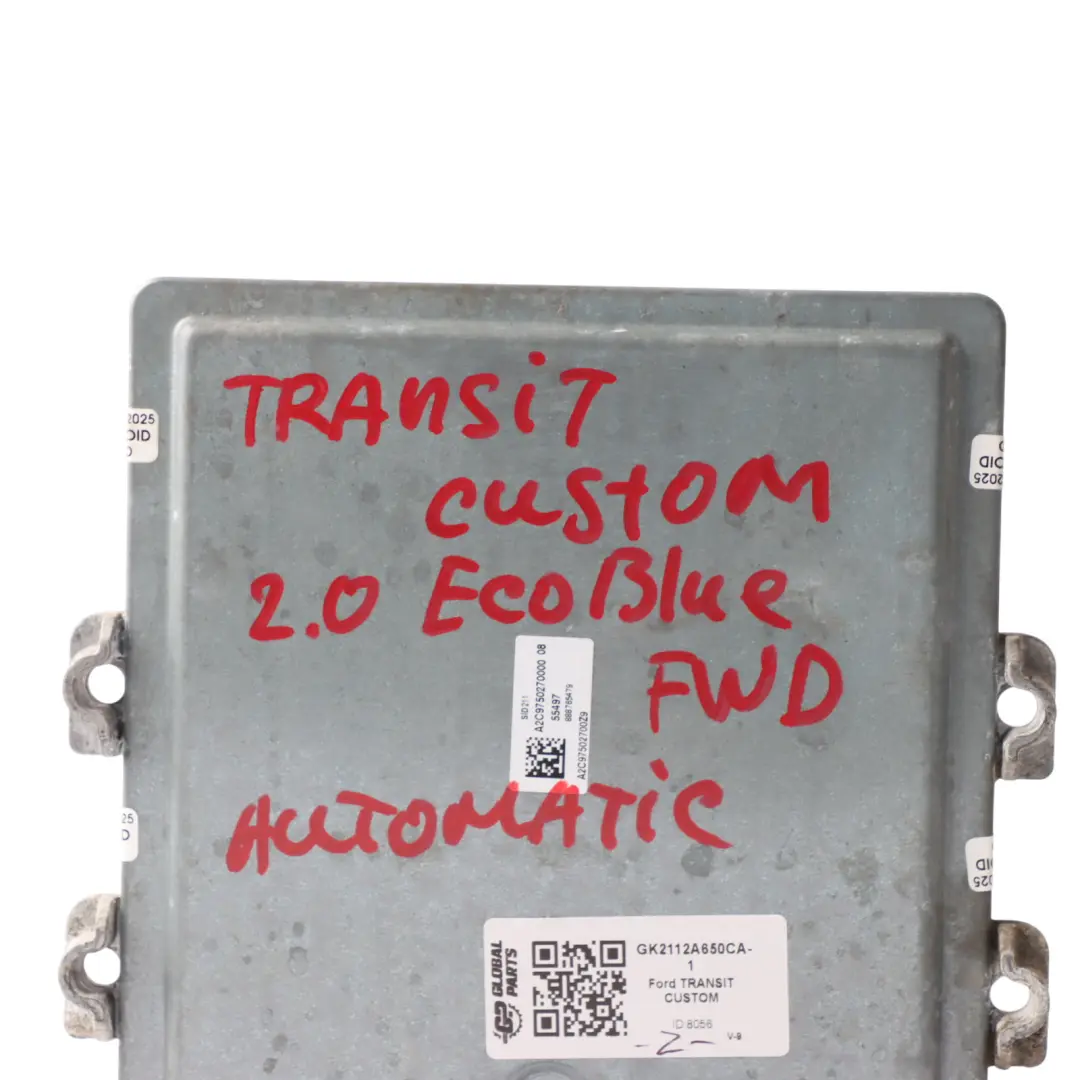 Ford Transit Custom 2.0 EcoBlue 170HP FWD Engine ECU GK21-12A650-CA Automatic - SKU GK2112A650CA-1 - Part number GK2112A650CA-1