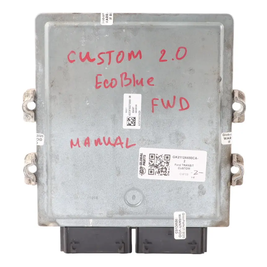 Ford Transit Custom 2.0 EcoBlue 130HP FWD Engine ECU GK21-12A650-CA Manual