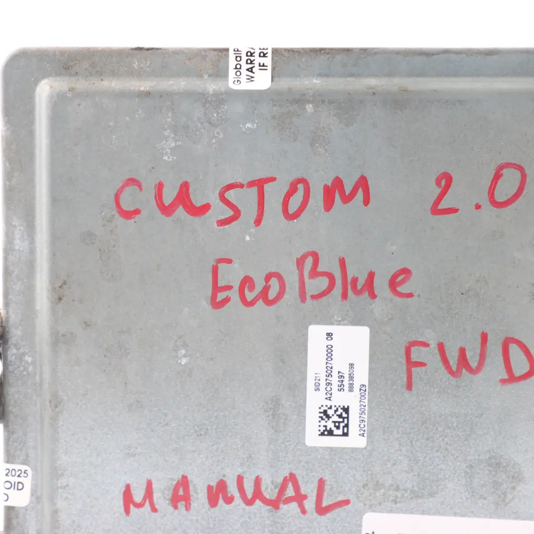 Ford Transit Custom 2.0 EcoBlue 130HP FWD Engine ECU GK21-12A650-CA Manual - SKU GK2112A650CA-2 - Part number GK2112A650CA