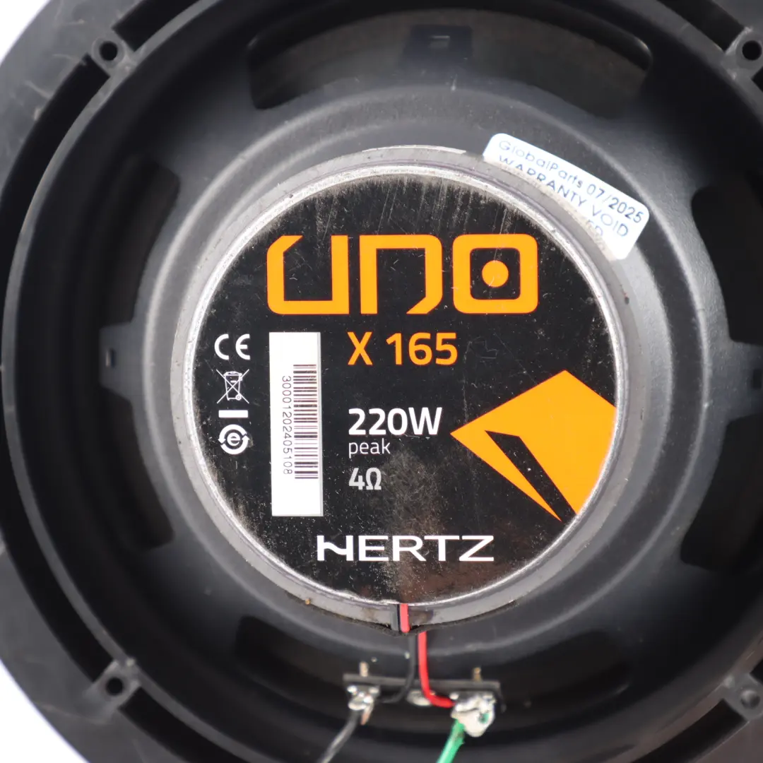  Hertz Uno X165 Car Speaker Set 2-Way Coaxial Stereo Audio Speakers 6,5" 93,5dB - SKU HERTZ-X165 - Part number HERTZ-X165