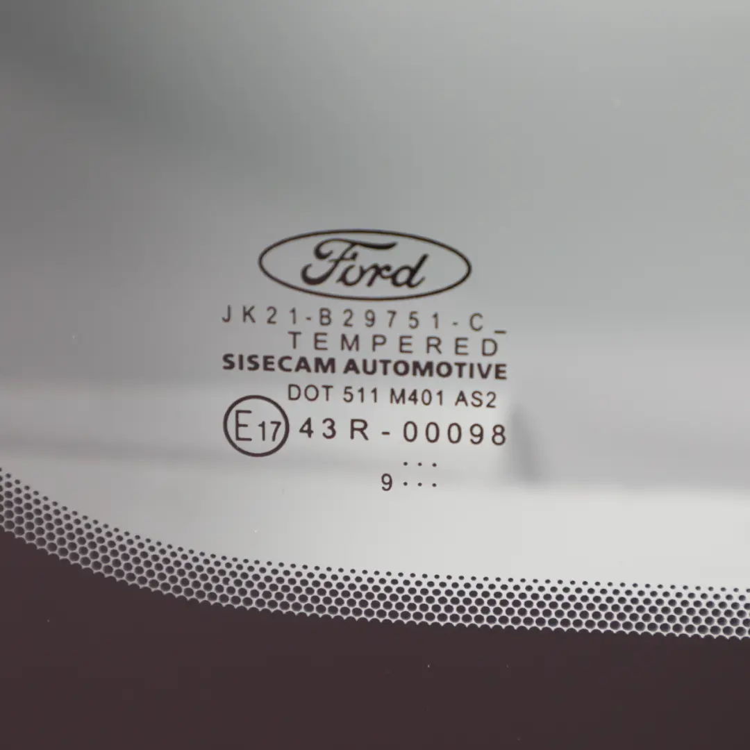 Window Glass Sliding Side Door Rear Left N/S Glazing AS2 to Ford Transit Custom with Part number JK21B29751C Ford Transit Custom Window Glass Sliding Side Door Rear Left N/S Glazing AS2 - SKU JK21B29751C - Part number JK21B29751C