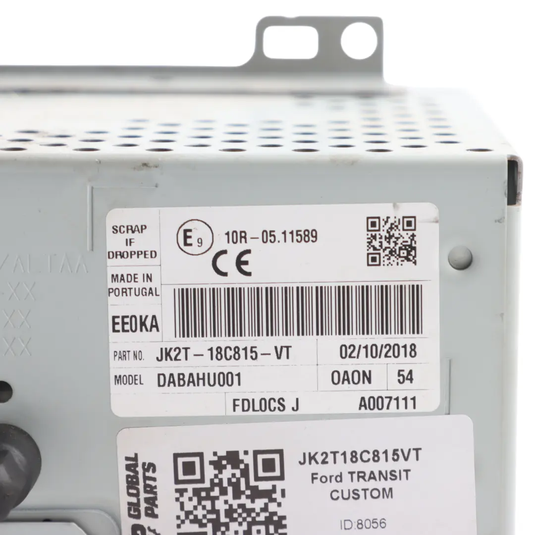 Audio System Radio CD Player to Ford Transit Custom with Part number JK2T18C815VT Ford Transit Custom Audio System Radio CD Player - SKU JK2T18C815VT - Part number JK2T18C815VT