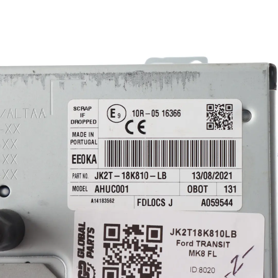 Ford Transit Mk8 Radio Estéreo Multimedia Con Navegador Satelital - SKU JK2T18K810LB - Número de pieza JK2T18K810LB