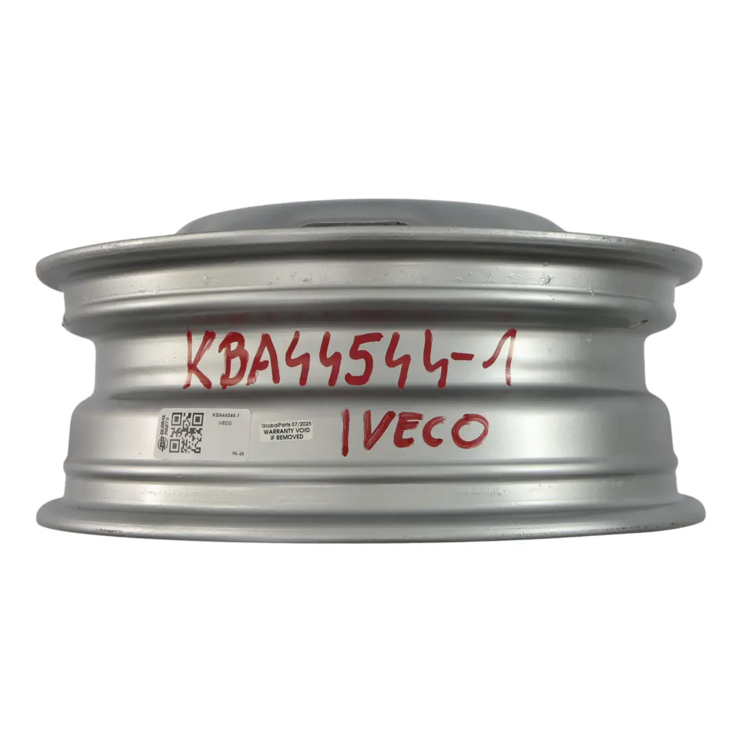 Rad Felge Stahl Silber 16" ET:107 5,5J für Iveco Daily V mit Teilenummer KBA44544 Iveco Daily V Rad Felge Stahl Silber 16" ET:107 5,5J - SKU KBA44544-1 - Teilenummer KBA44544