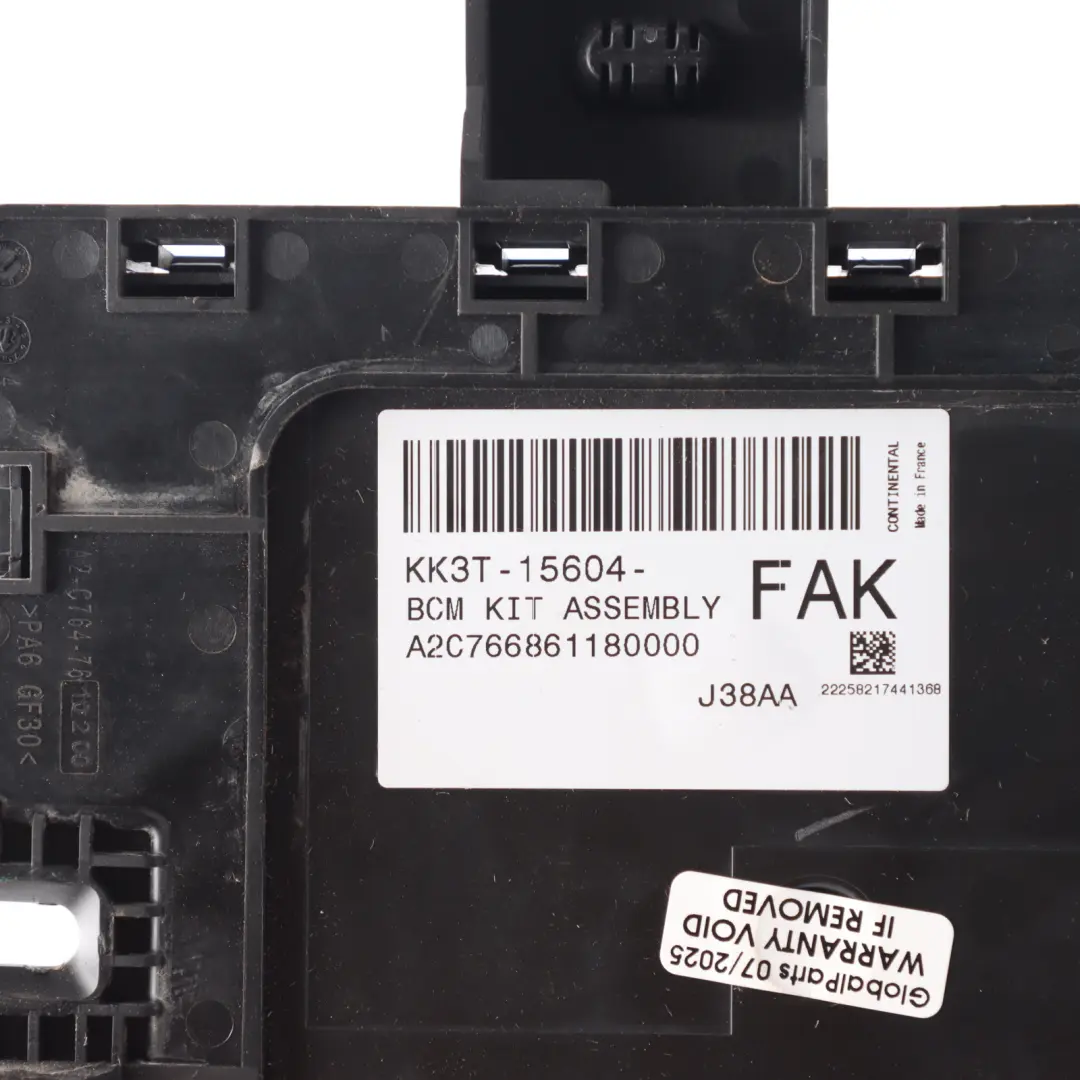 Mk8 BCM Body Control Module Fuse Box Unit KK3T-15604F-AK to Ford Transit with Part number KK3T15604FAK Ford Transit Mk8 BCM Body Control Module Fuse Box Unit KK3T-15604F-AK - SKU KK3T15604FAK - Part number KK3T15604FAK