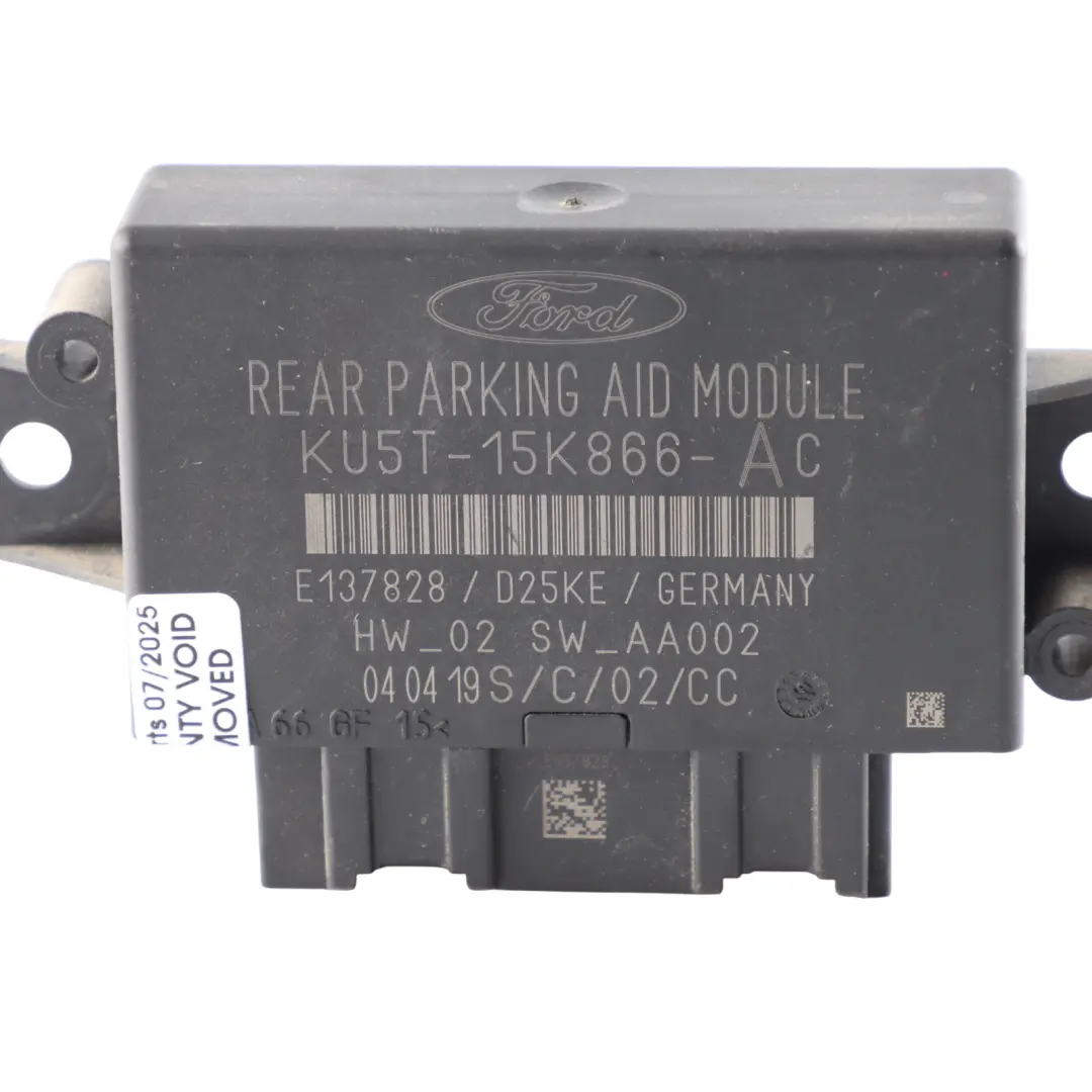 Mk2 PDC Module Parking Assist Control Unit KU5T-15K866-AC to Ford Transit Connect with Part number KU5T15K866AC Ford Transit Connect Mk2 PDC Module Parking Assist Control Unit KU5T-15K866-AC - SKU KU5T15K866AC - Part number KU5T15K866AC