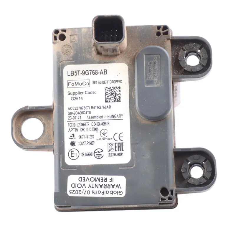 Mk8 Radar Adaptive Cruise Control Sensor to Ford Transit with Part number LB5T9G768AB Ford Transit Mk8 Radar Adaptive Cruise Control Sensor - SKU LB5T9G768AB - Part number LB5T9G768AB