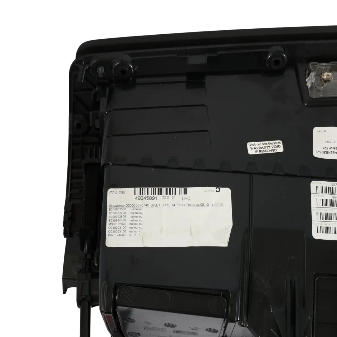 Guantera Compartimento Almacenamiento Abatible Parte Tablero para BMW X3 F25 con número de pieza 6839000 BMW X3 F25 Guantera Compartimento Almacenamiento Abatible Parte Tablero - SKU LHD-6839000 - Número de pieza 6839000