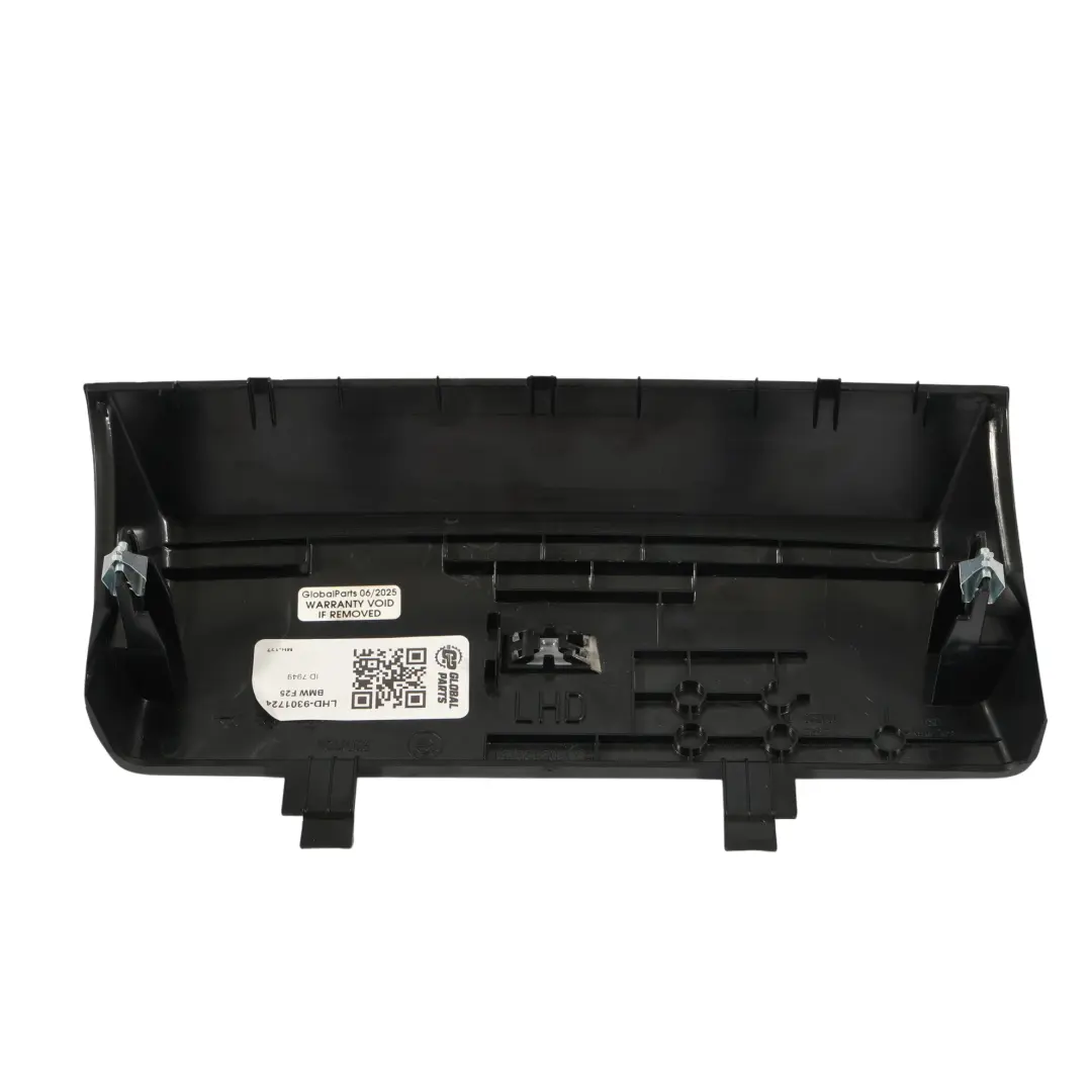 BMW X3 F25 X4 F26 Pannello Rivestimento Centerstack Inferiore Nero - SKU LHD-9301724 - Numero di parte 9301724