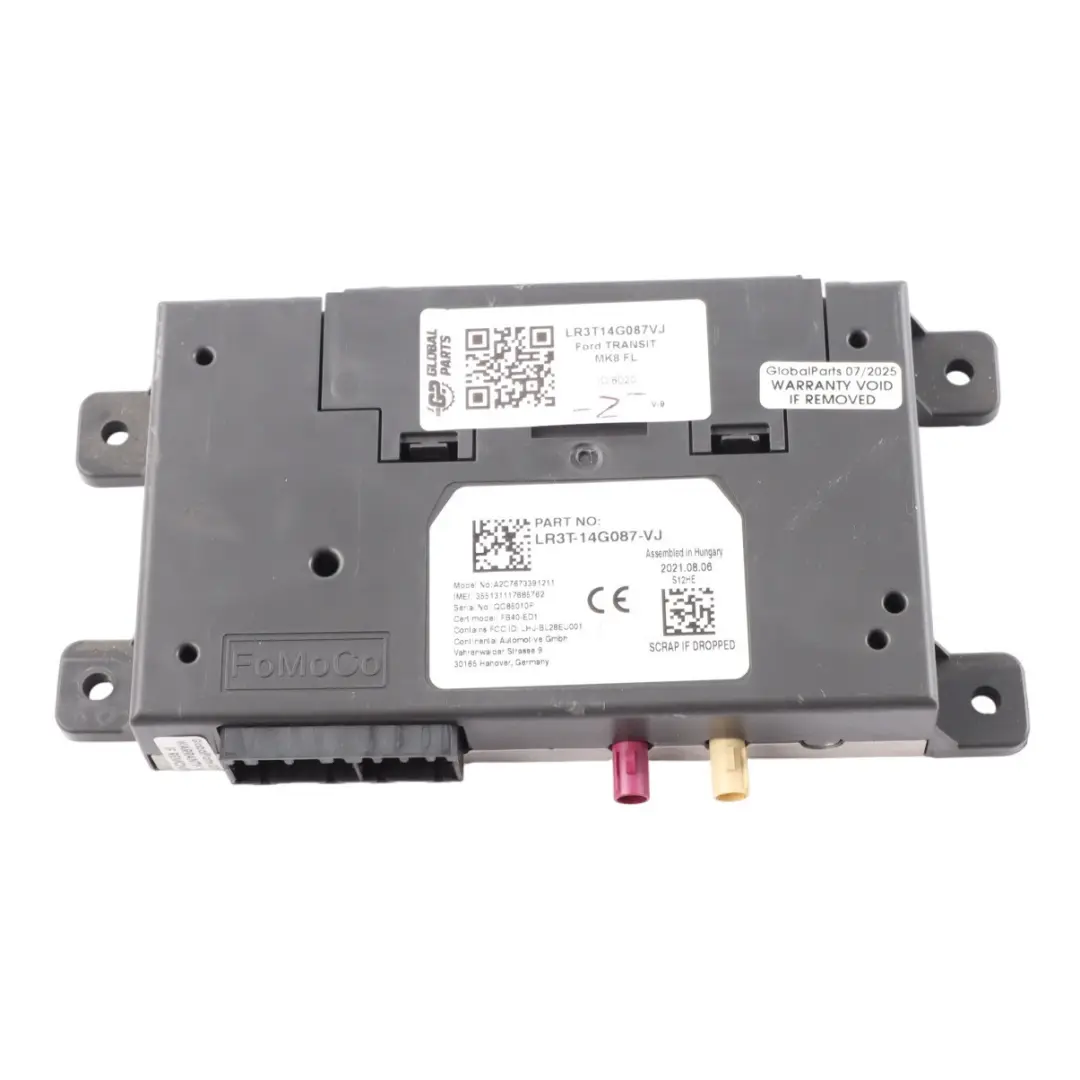 Ford Transit Mk8 Módulo Bluetooth Unidad De Control ECU LR3T-14G087-VJ - SKU LR3T14G087VJ - Número de pieza LR3T14G087VJ
